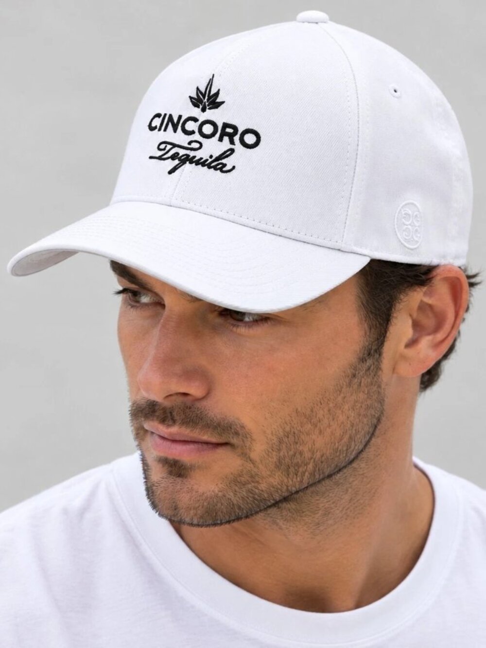 G/FORE White Golf Hat Cincoro Tequila Embroidered Logo Snapback FlexFit One Size